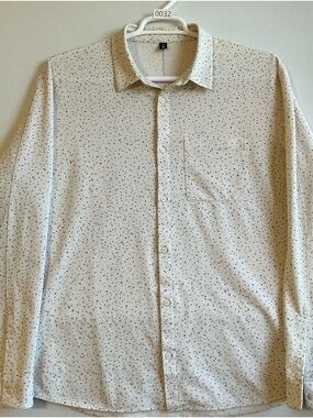 Lululemon Men Commission Long Sleeve Button Down Shirt White Opal XXL